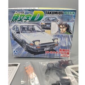 Aoshima 1/24 Initial D No.5 Takumi Fujiwara AE86 Trueno Vol1 Type Model Open Box